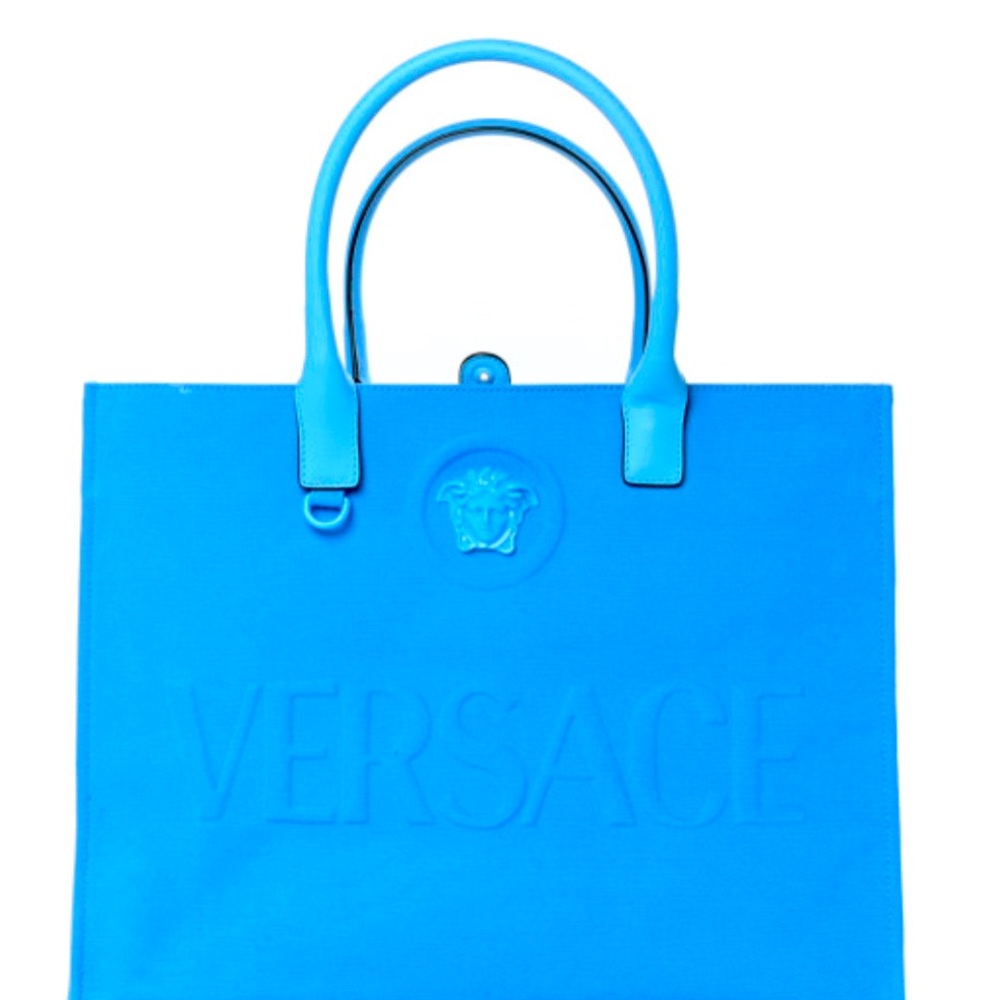 Versace Logo Canvas Tote